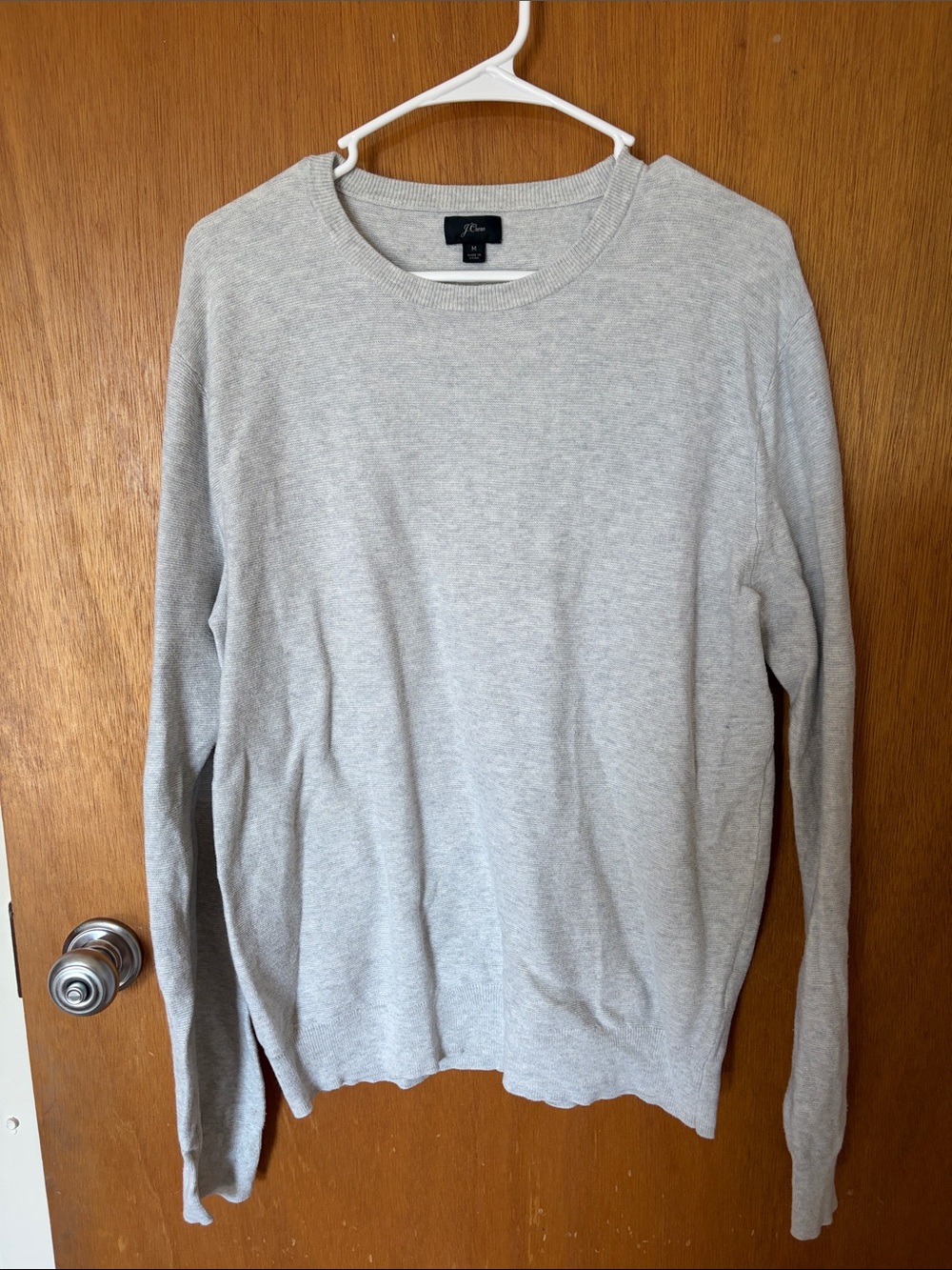 J. Crew Men's Light Gray Crewneck Sweater